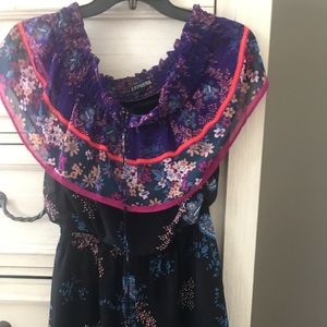 Supe cute Express Romper S Floral Black